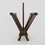 Porte- revues brutaliste en bois des années 1950