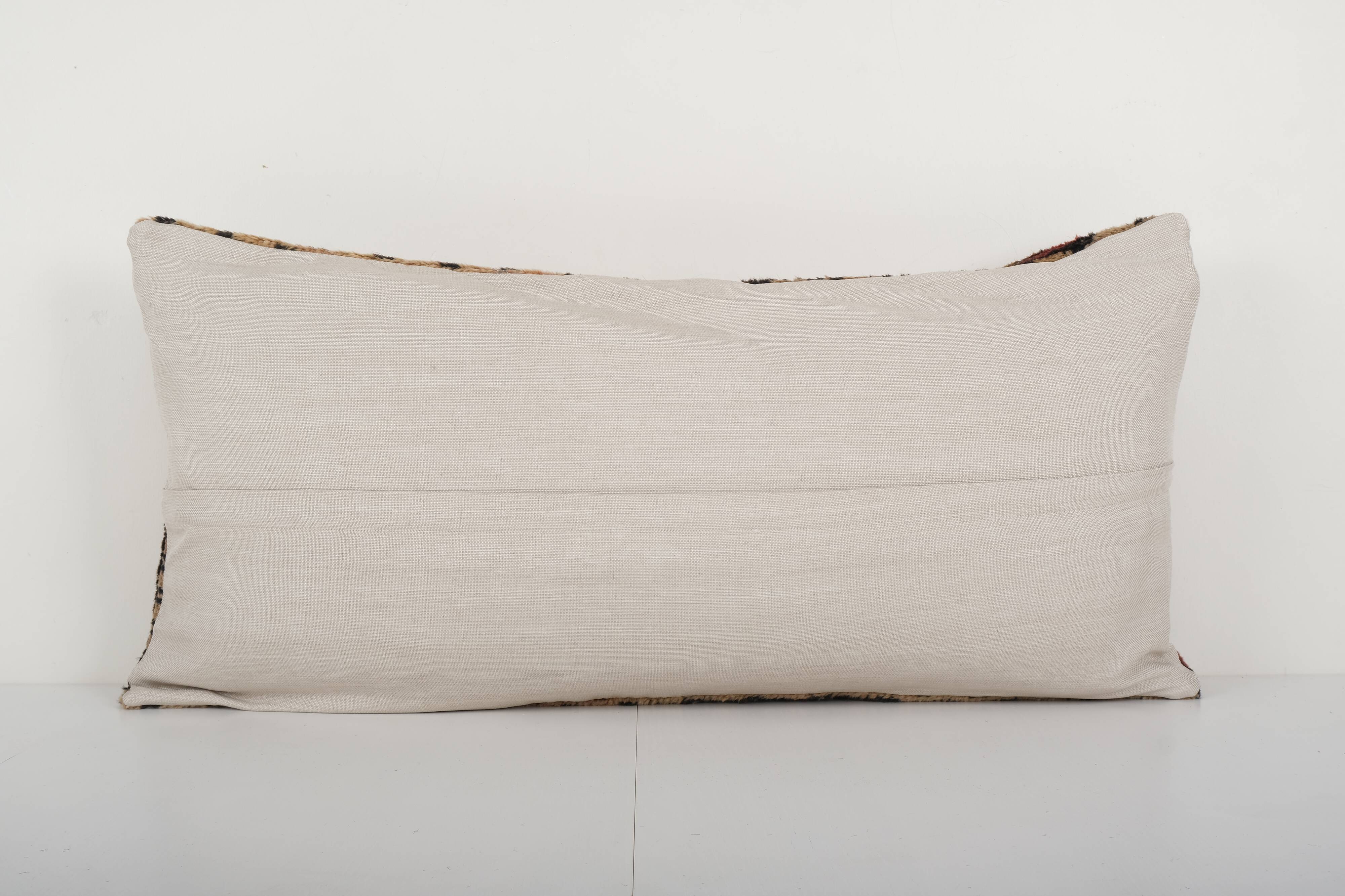 Ethnic lumbar oushak carpet rug pillow cover from anatolian