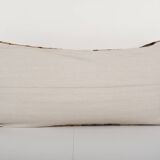 Ethnic lumbar oushak carpet rug pillow cover from anatolian