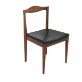 Scandinavian chair in teak and leather, Karl-Erik Ekselius, JOC Vetlanda, Sweden