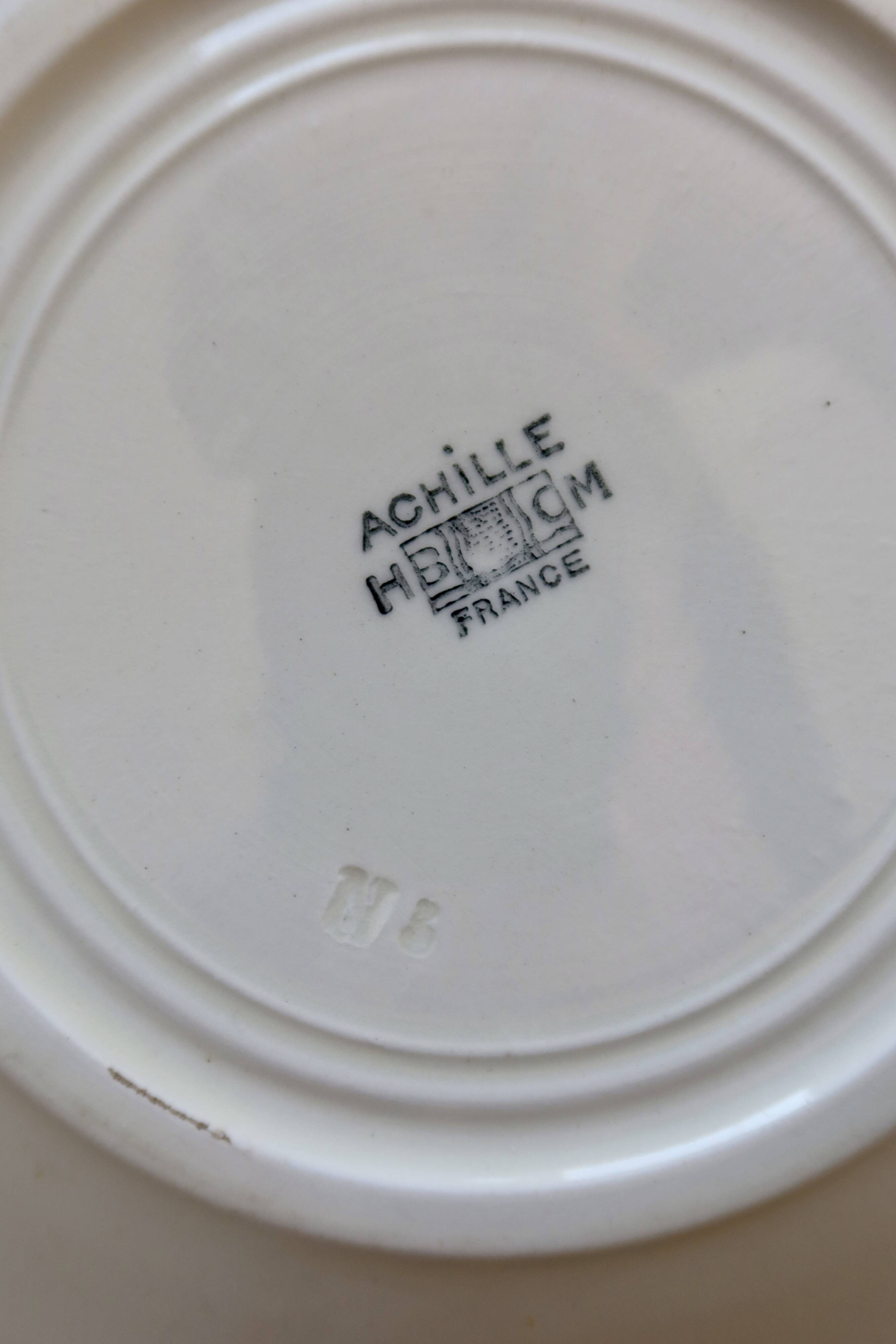 Antique dessert plate, ironstone Creil and Montereau – Achill model