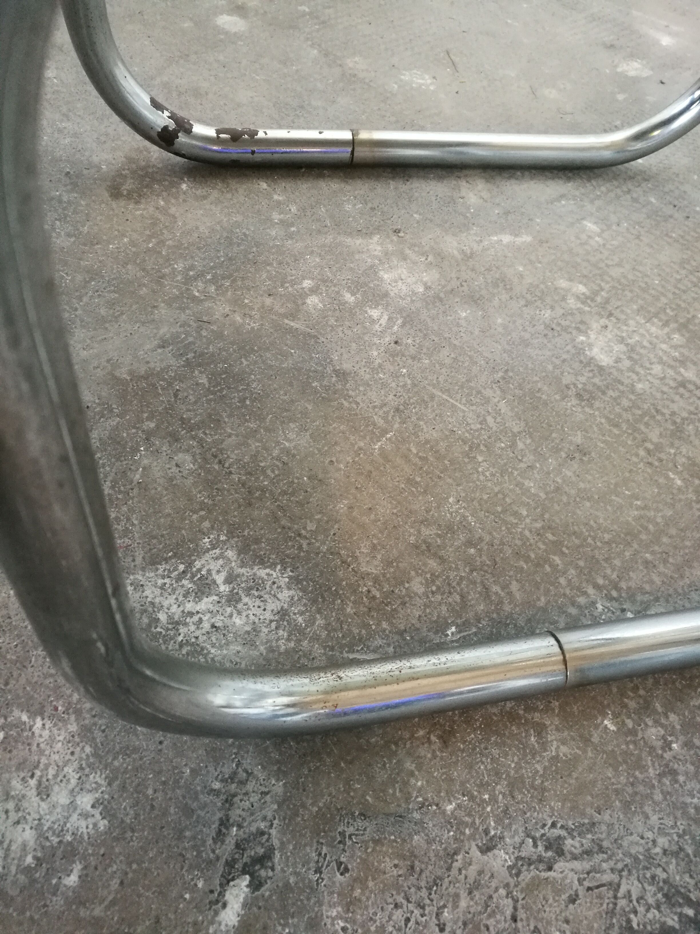 Chrome and glass bedside