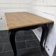 Louis xv style table in black patinated oak