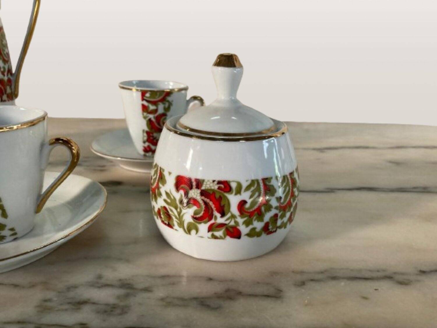 Porcelana coffee game, years 60. Game of 7