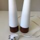 Pair of Philips teak lamps 60s