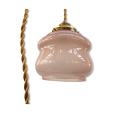 Pink glass walking lamp