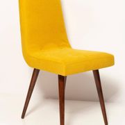 Mustard wool chair from the mid-century, Rajmund Halas, Europe, 1960s.