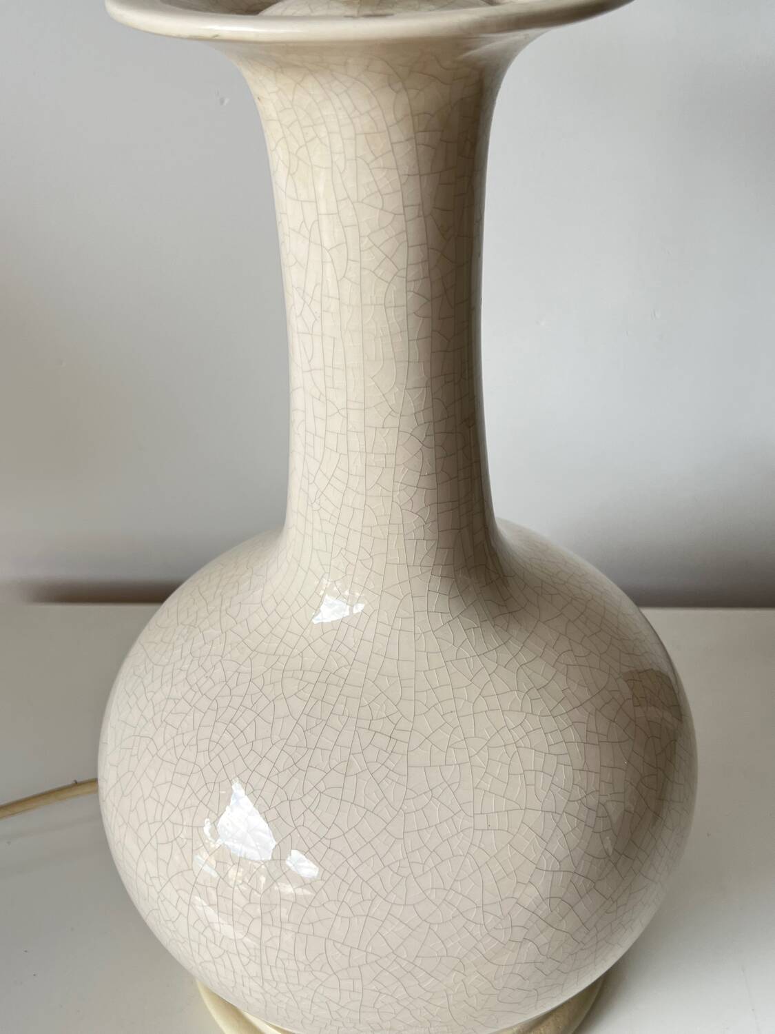 Vintage cracked glazed ceramic lamp – 1970s