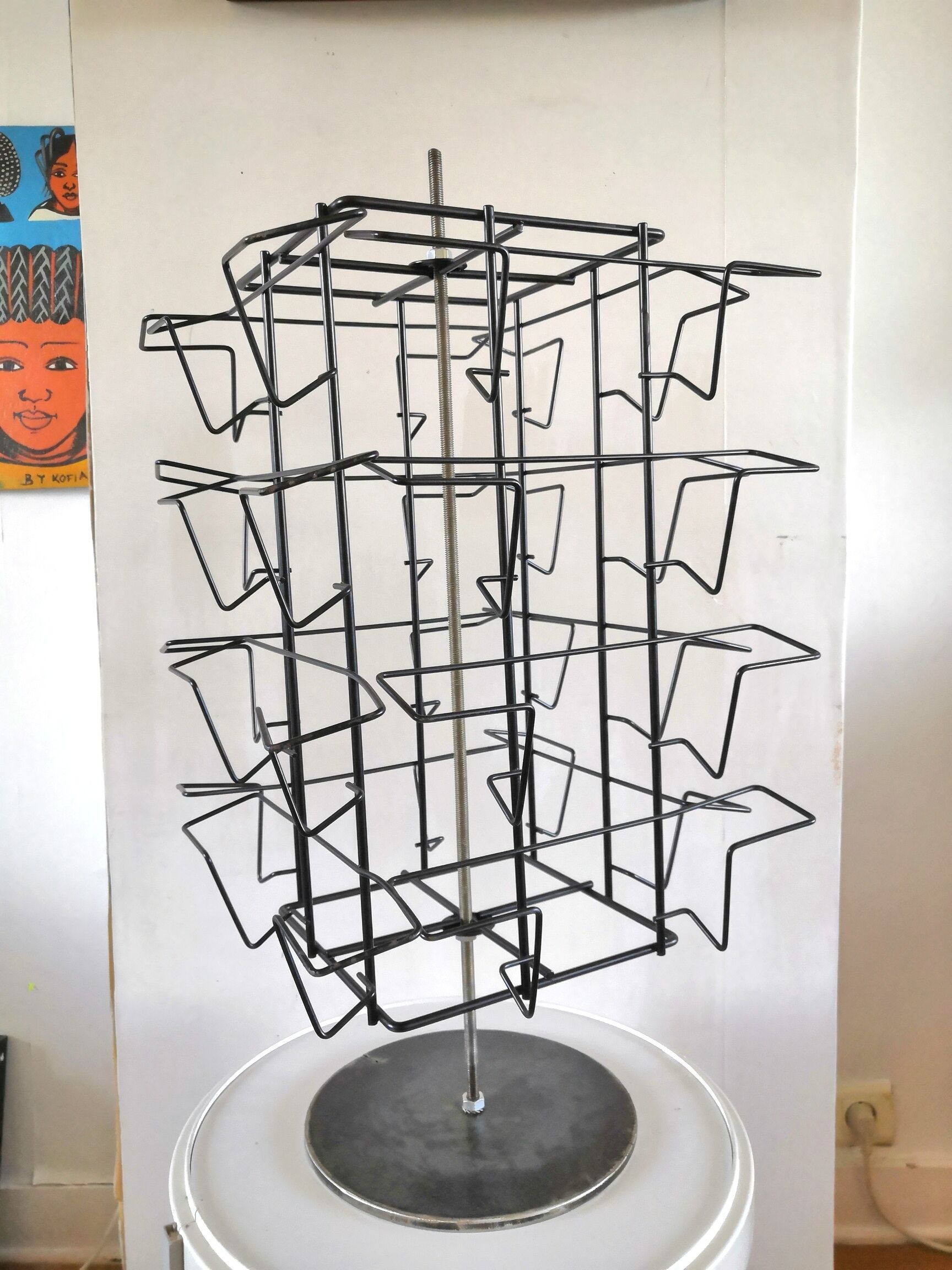 Display turnstile postcard holder design 60s