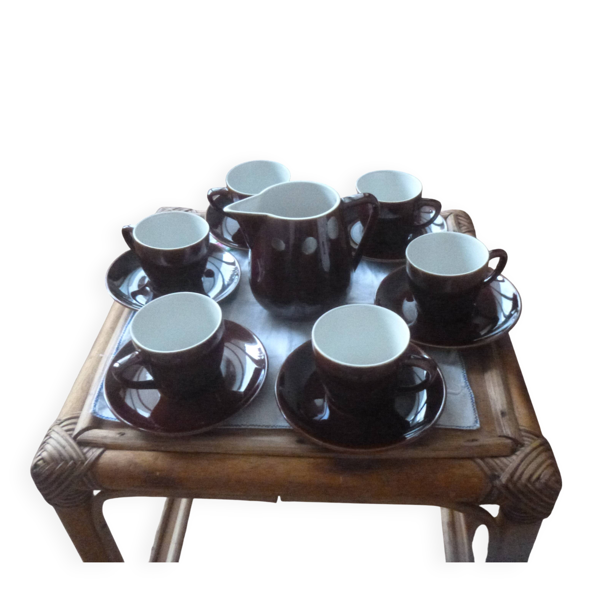 Coffee service with milk jug Villeroy & Boch model bistro 1960s