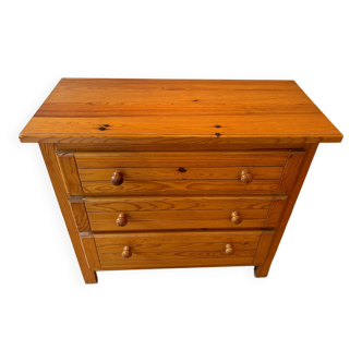 Solid pine chest of drawers
