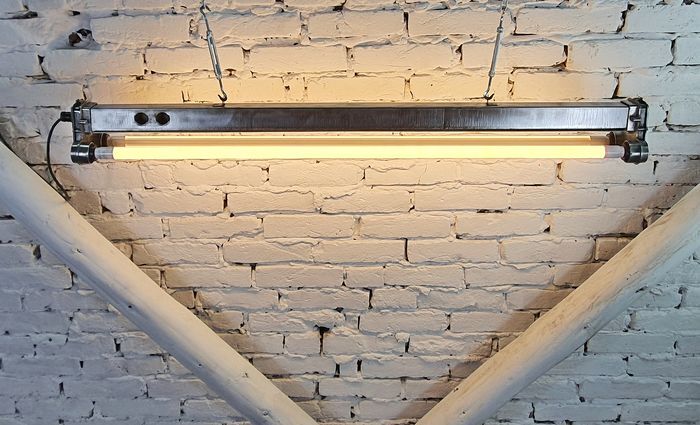 Vintage suspension lamp from the Soviet Union Polam Wilkasy 70s