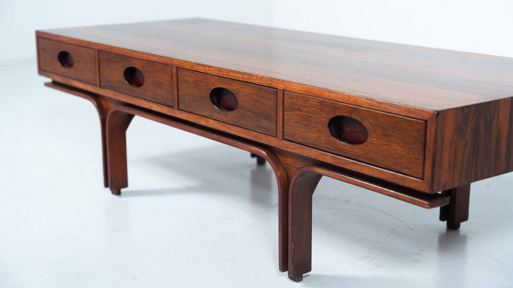 Mid-Century Gianfranco Frattini, wooden Coffee Table for Bernini, Italy