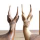 Bookends gazelles wooden carved early 1970s