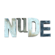 Nude sign letters