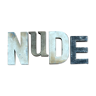 Nude sign letters