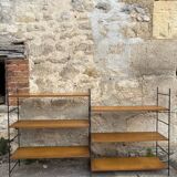 60s style modular self-supporting shelf, string tornado style