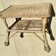 Table basse petite en rotin forme rectangulaire