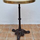 Antique 50s tripod bistro table, cream, 74 cm