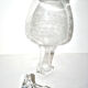 Baccarat crystal decanter engraved with guilloché volute acid 1920