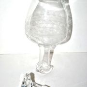 Baccarat crystal decanter engraved with guilloché volute acid 1920