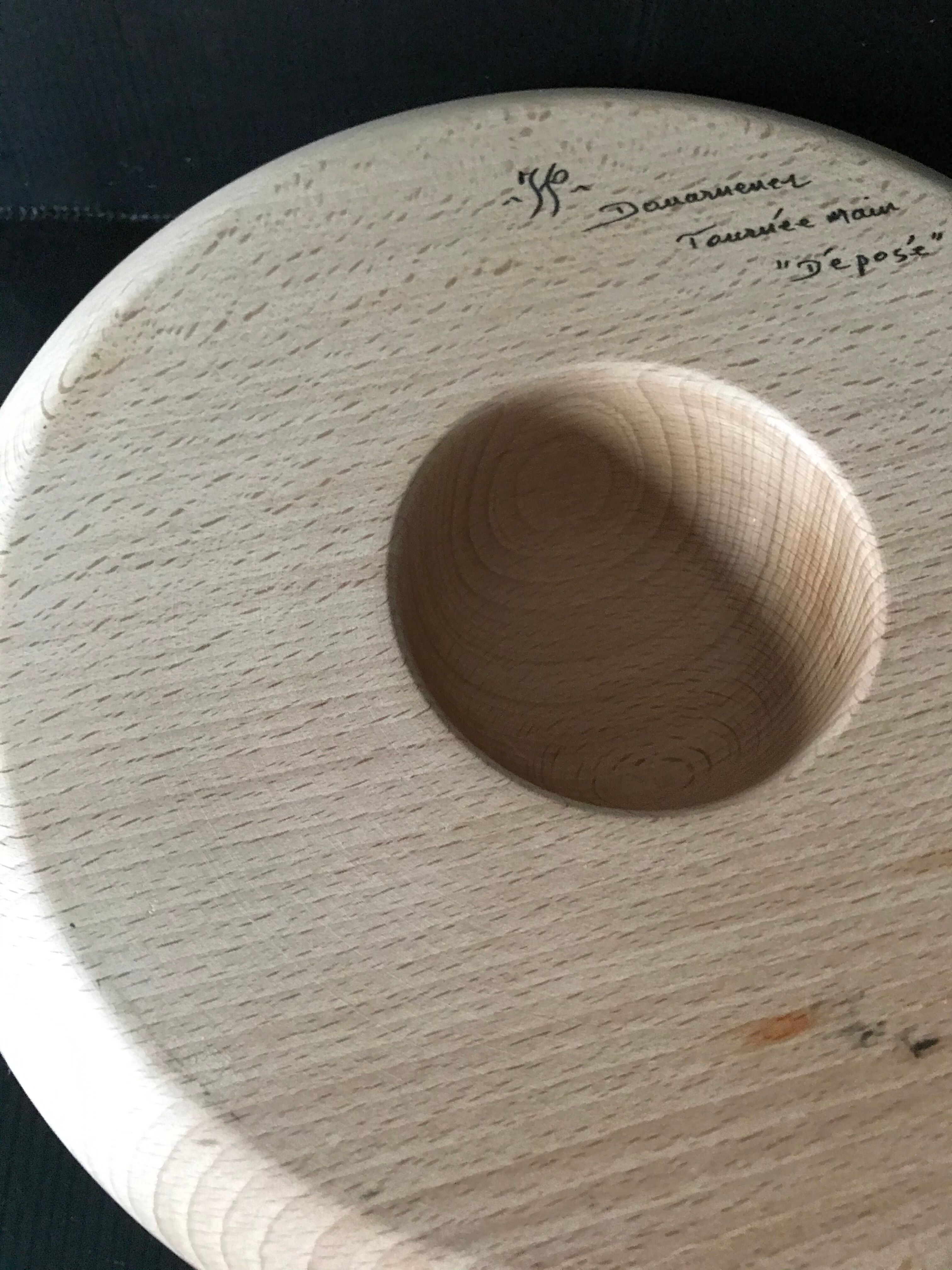 Turned wooden dish
