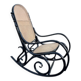 black cane rocking chair