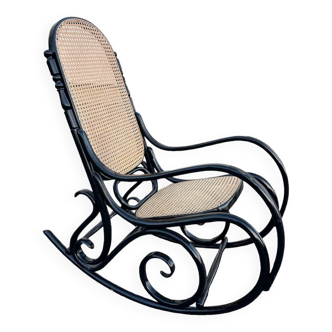 black cane rocking chair