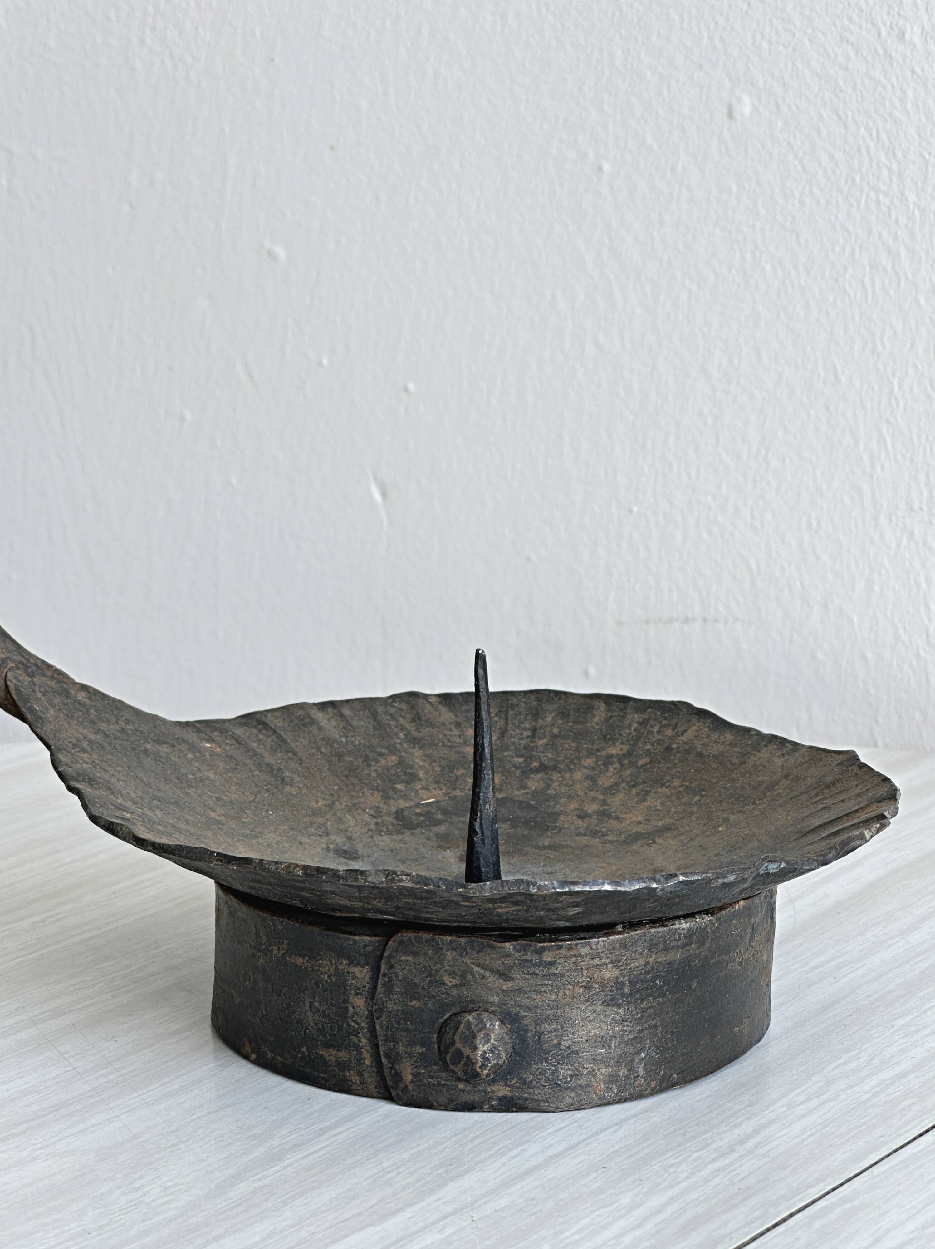 Wrought iron candlestick