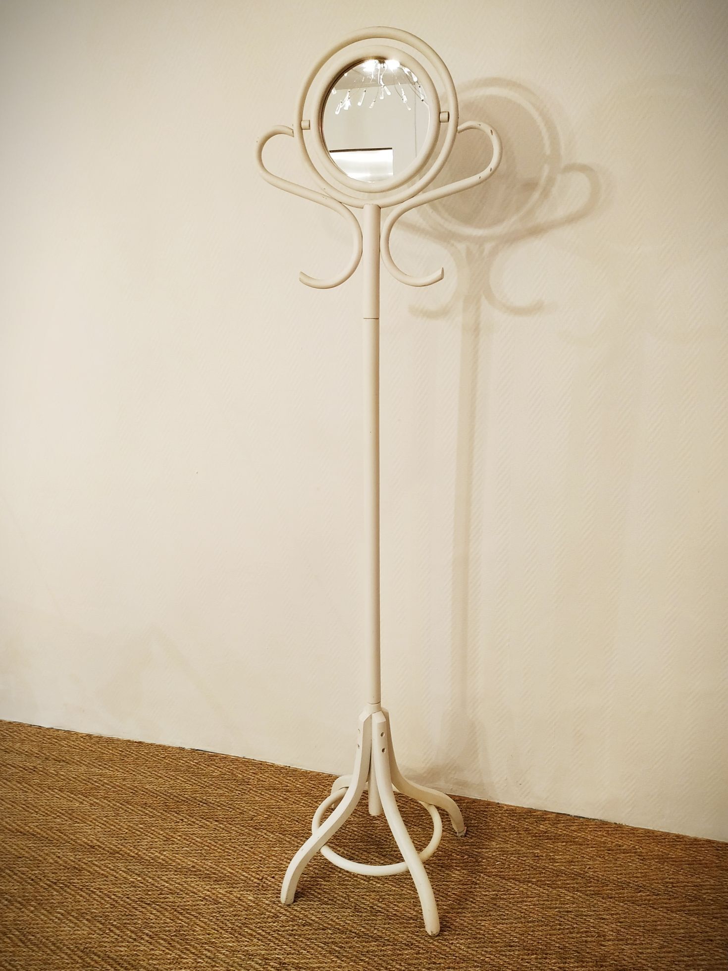 Psyche mirror parrot in curved wood