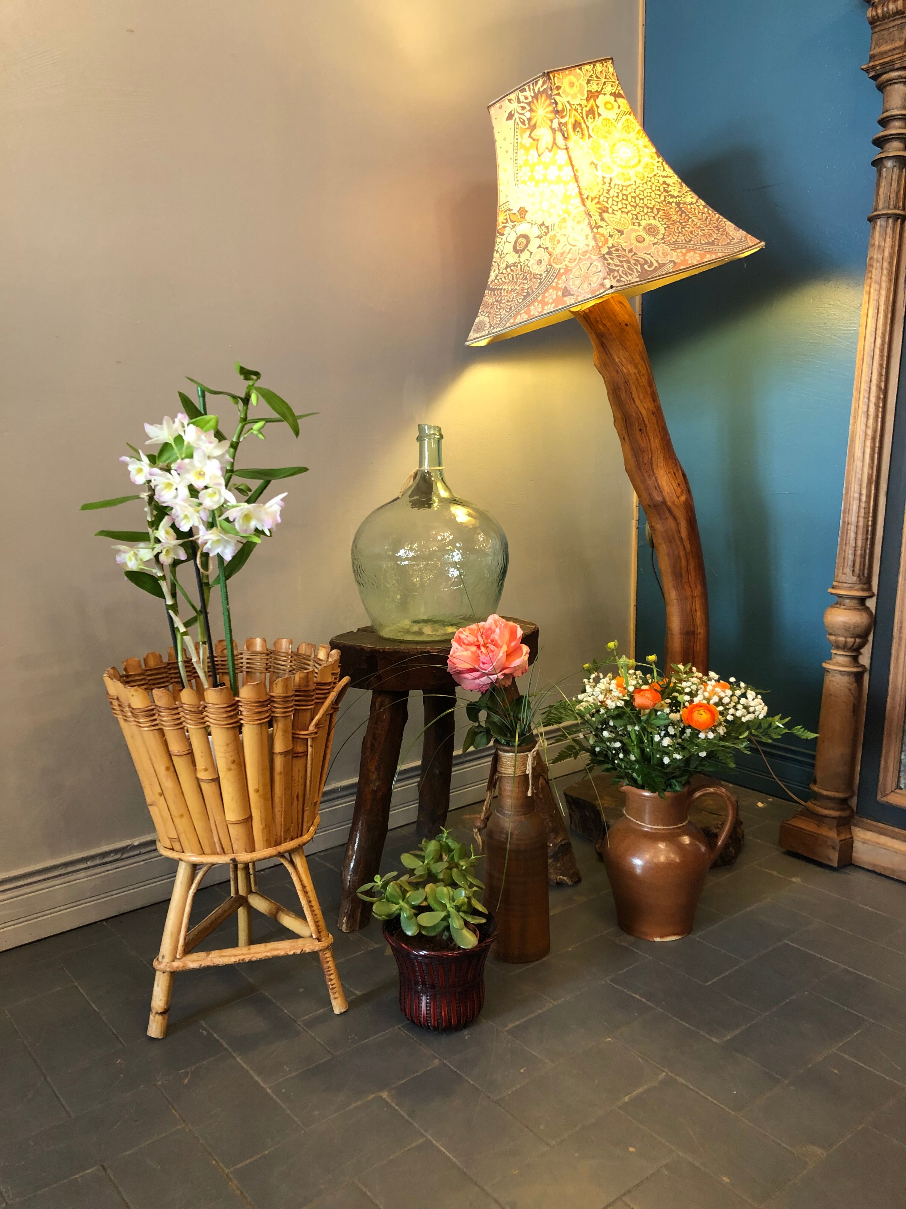 Plant holder, rattan pot cover