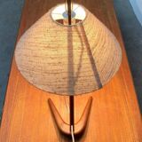 Mid-century Dornstab table lamp in teak by A. Pöll for Kalmar