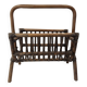 Vintage rattan magazine rack