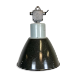 Industrial grey enamel factory lamp, 1960s