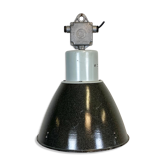 Industrial grey enamel factory lamp, 1960s