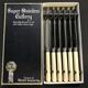 Set of 6 English knives in silver and Bakelite metal
