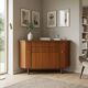 Scandinavian corner unit in teak from the 1960s.
