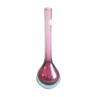 Purple and blue sommerso glass soliflore bud vase, Murano 1960s.