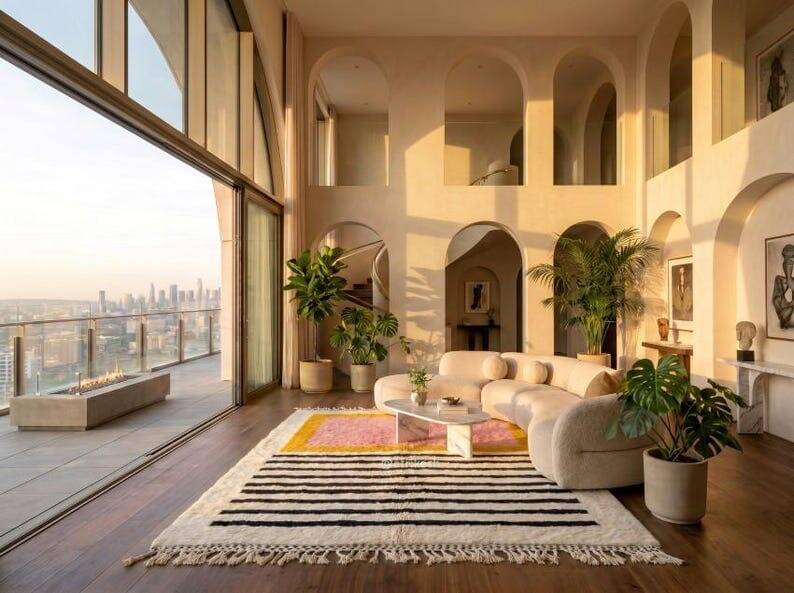 Handmade traditional Berber rug 2/3 m