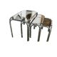 Set of 3 vintage chrome nesting tables / side tables.
