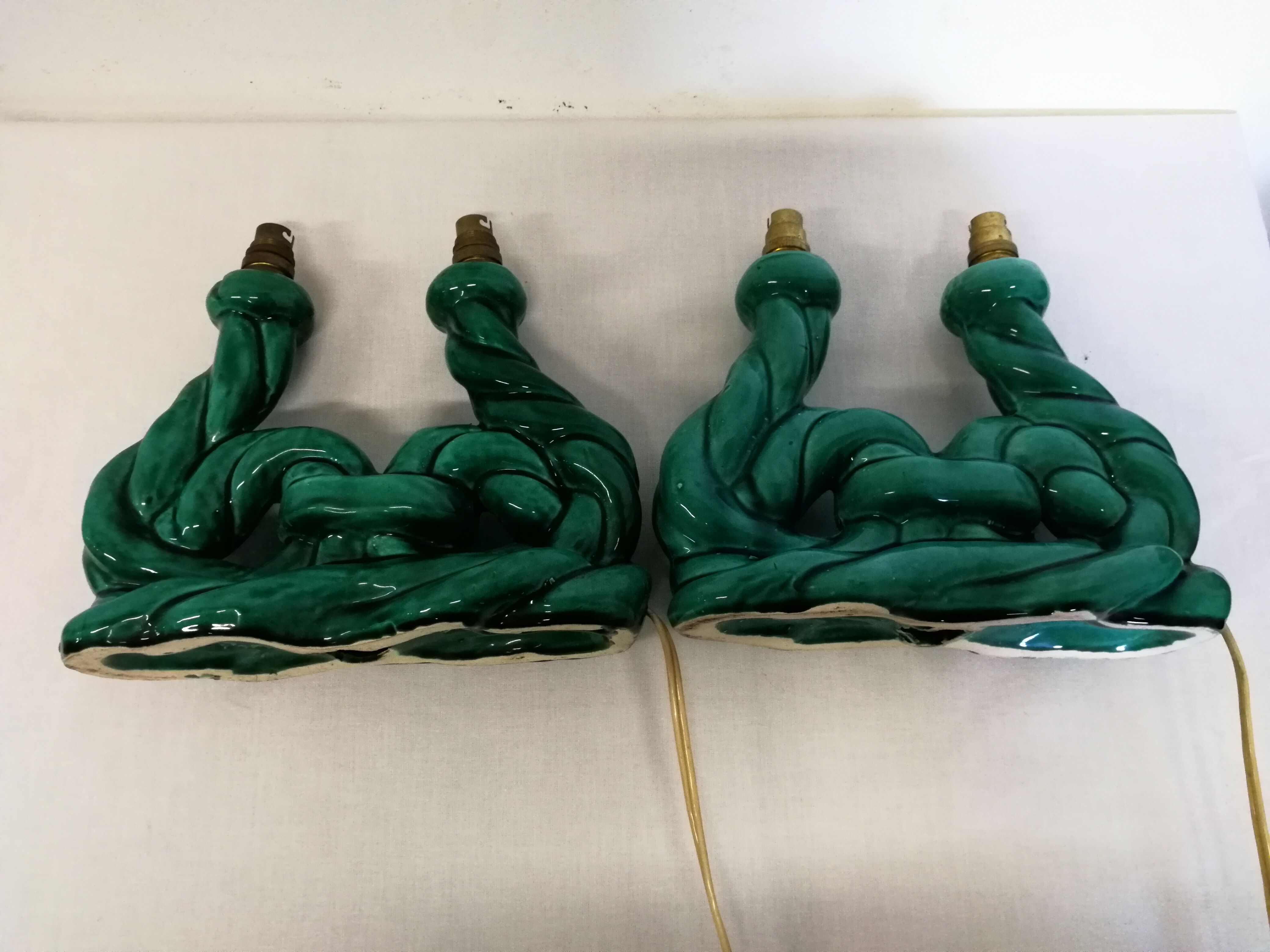 Candle holders, ceramic lamp Vallauris