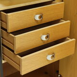 Brutalist Belgian Bar Cabinet in Dark Brown Stained Oak, 1970s