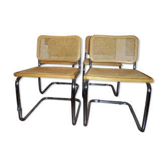 4 chairs Marcel Breuer B32 circa 1980