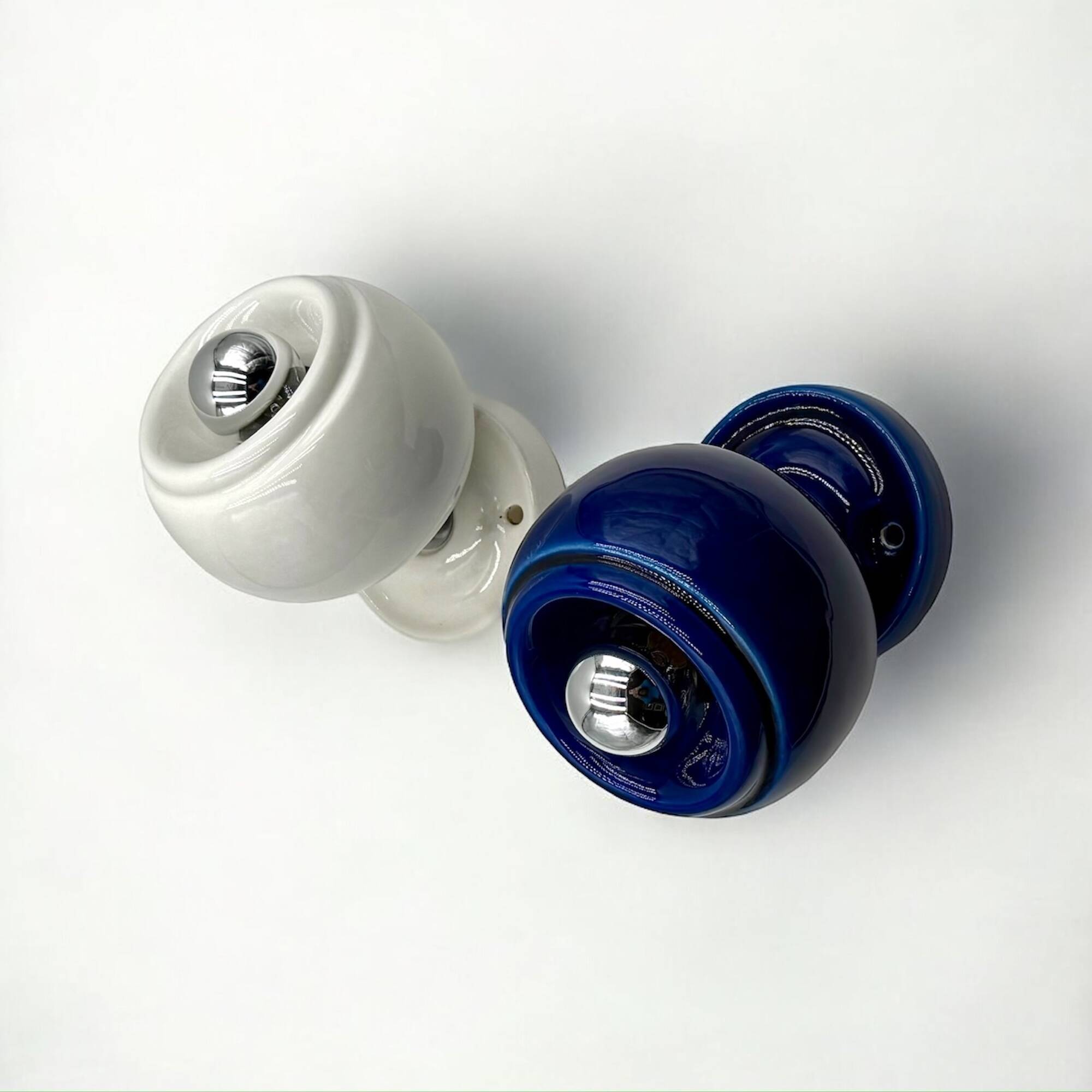 Vintage Ceramic Wall Lamps with Adjustable Mount. Set of 2, 1970s