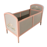 50s painted wood child bed