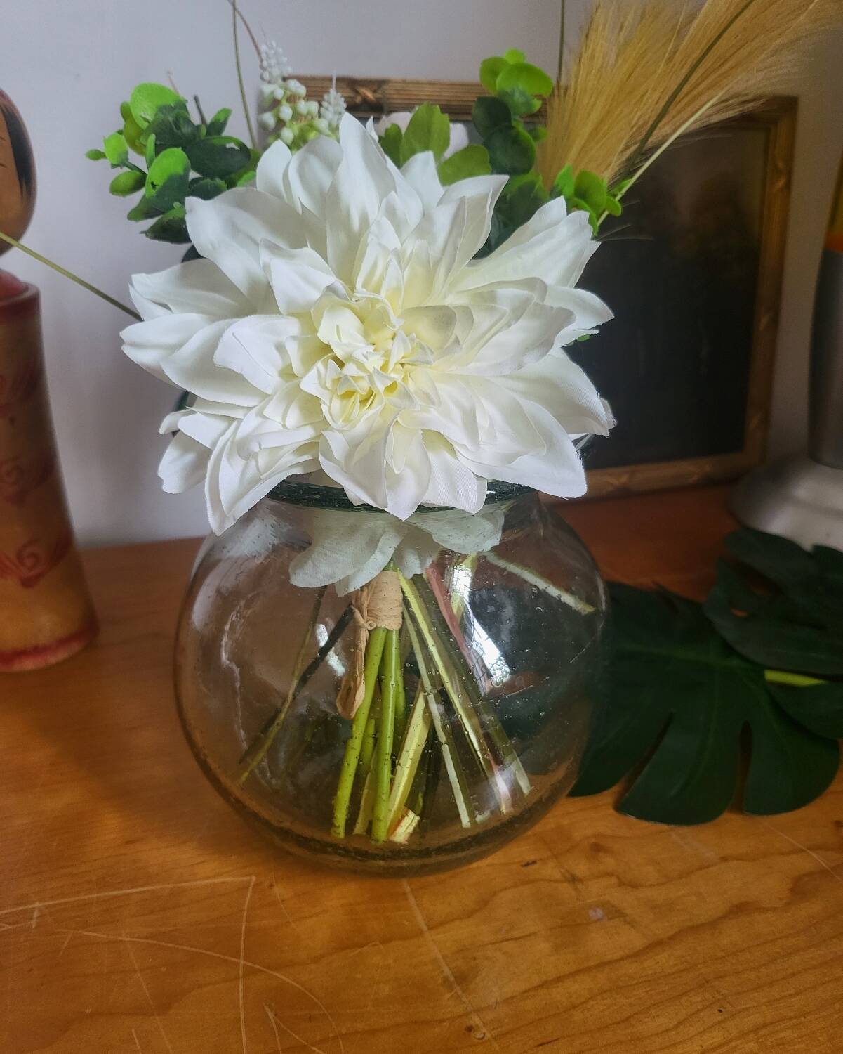 Blown Glass Ball Vase