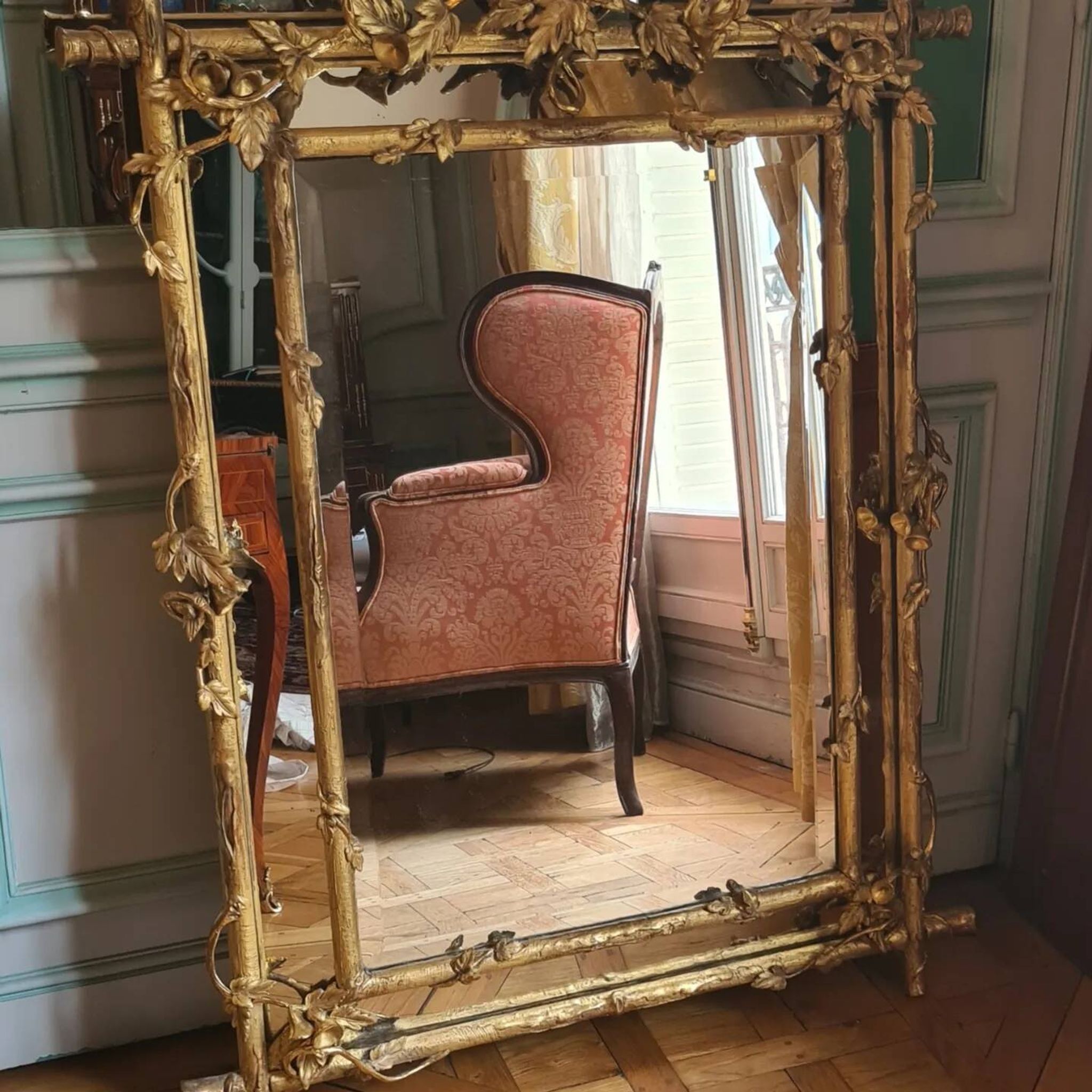 Napoleon III beaded mirror