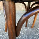 2 Chaises de restaurant bois courbé simili cuir vintage French bistro