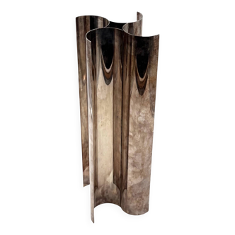 Christian Dior, Silver-plated solifleur sculptural vase, Dior France 1980s