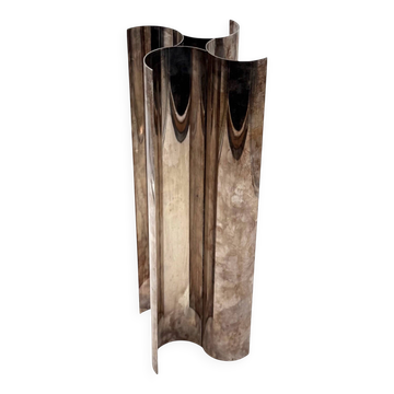 Christian Dior, Silver-plated solifleur sculptural vase, Dior France 1980s